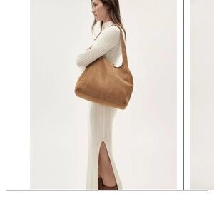 Mango Garrigo Wool Blend Cable Knit Ribbed Dress, NWT